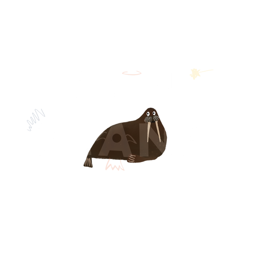 Bügelbild: Walross mini