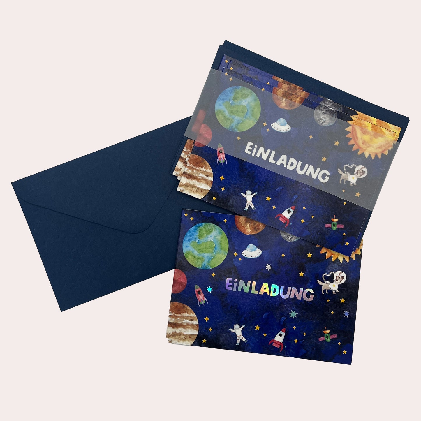 Kindergeburtstag Einladungskarten Weltraum