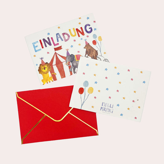 Kindergeburtstag Einladungskarten Zirkus
