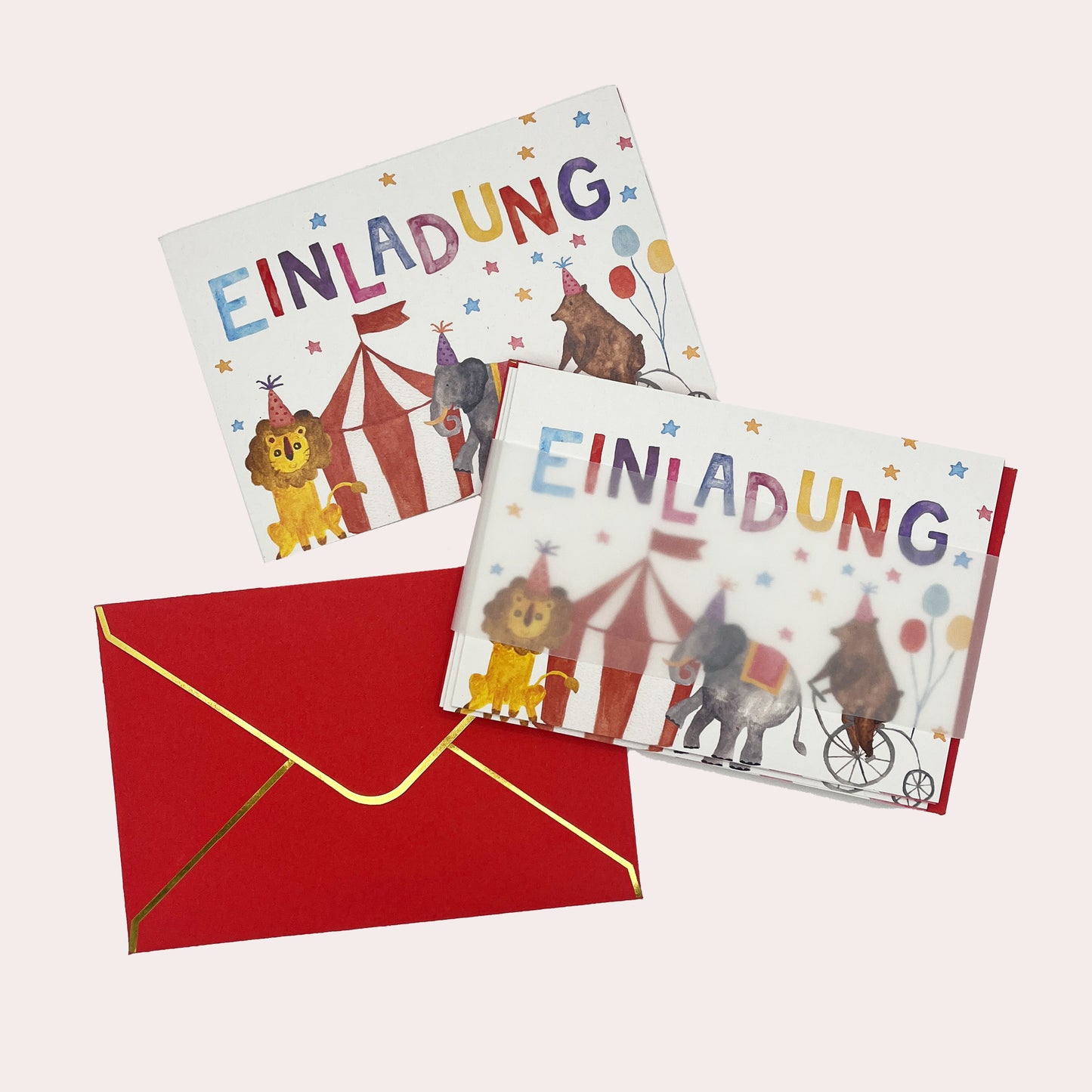 Kindergeburtstag Einladungskarten Zirkus