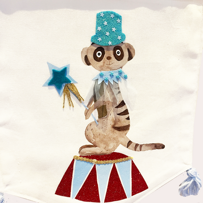 Wimpel: Zirkus Erdmännchen Einzelstück