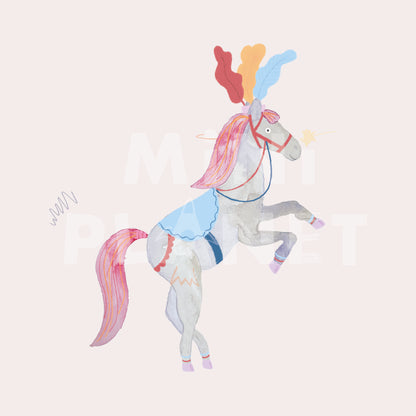 Bügelbild: Zirkuspferd