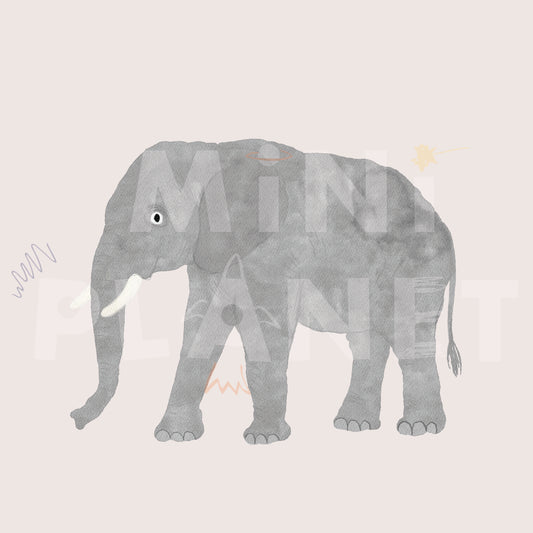 Bügelbild: Elefant