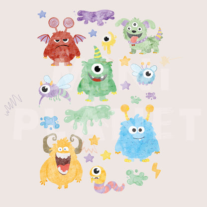 Bügelbildset: Monster