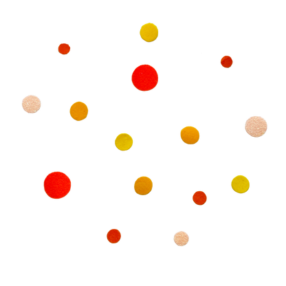 Bügelkonfetti: Orange