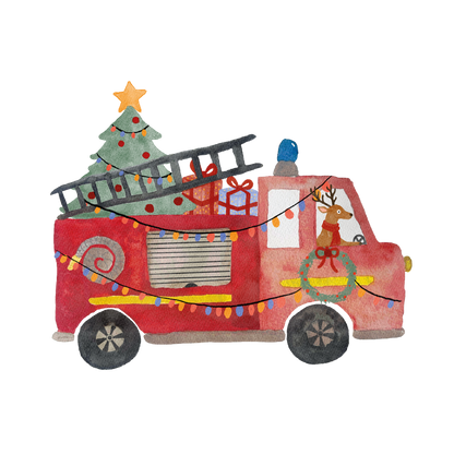 Bügelbild: Weihnachtsfeuerwehr