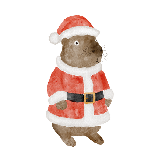 Bügelbild: Weihnachts-Wombat