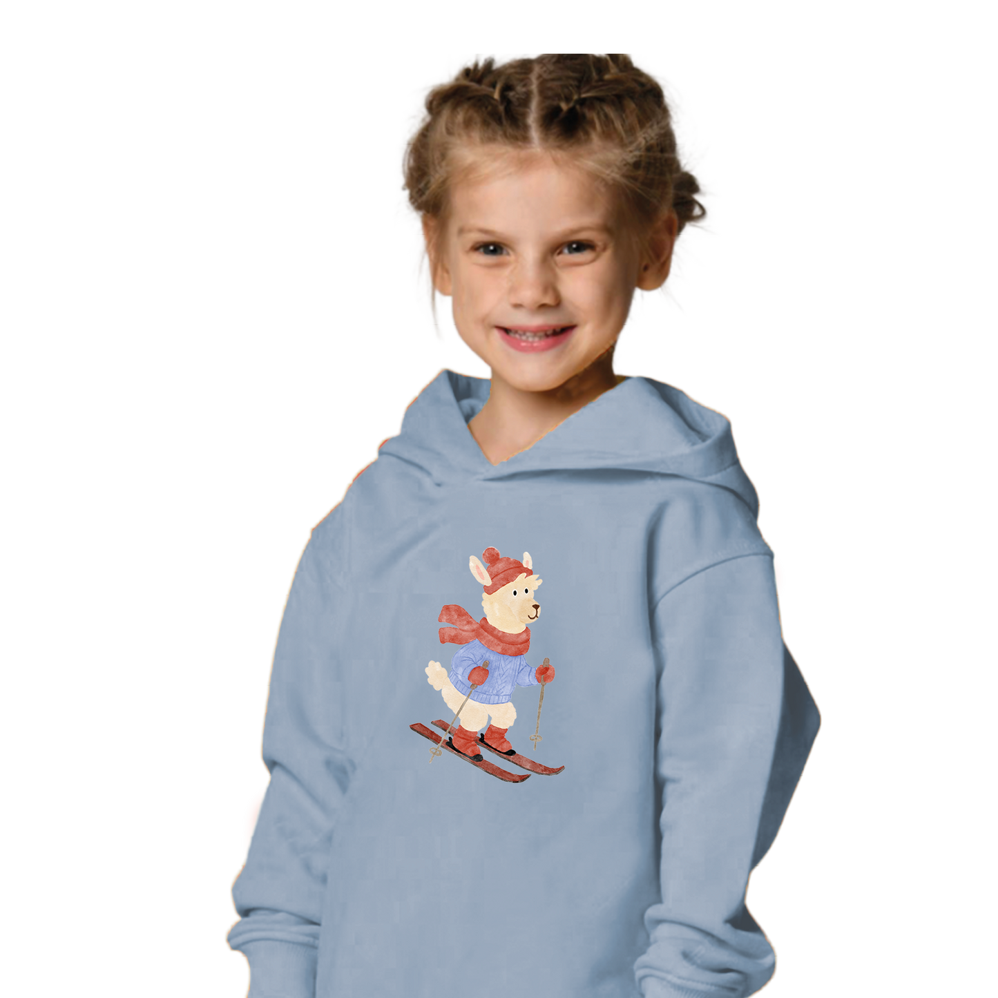 Bügelbild: Ski Lama