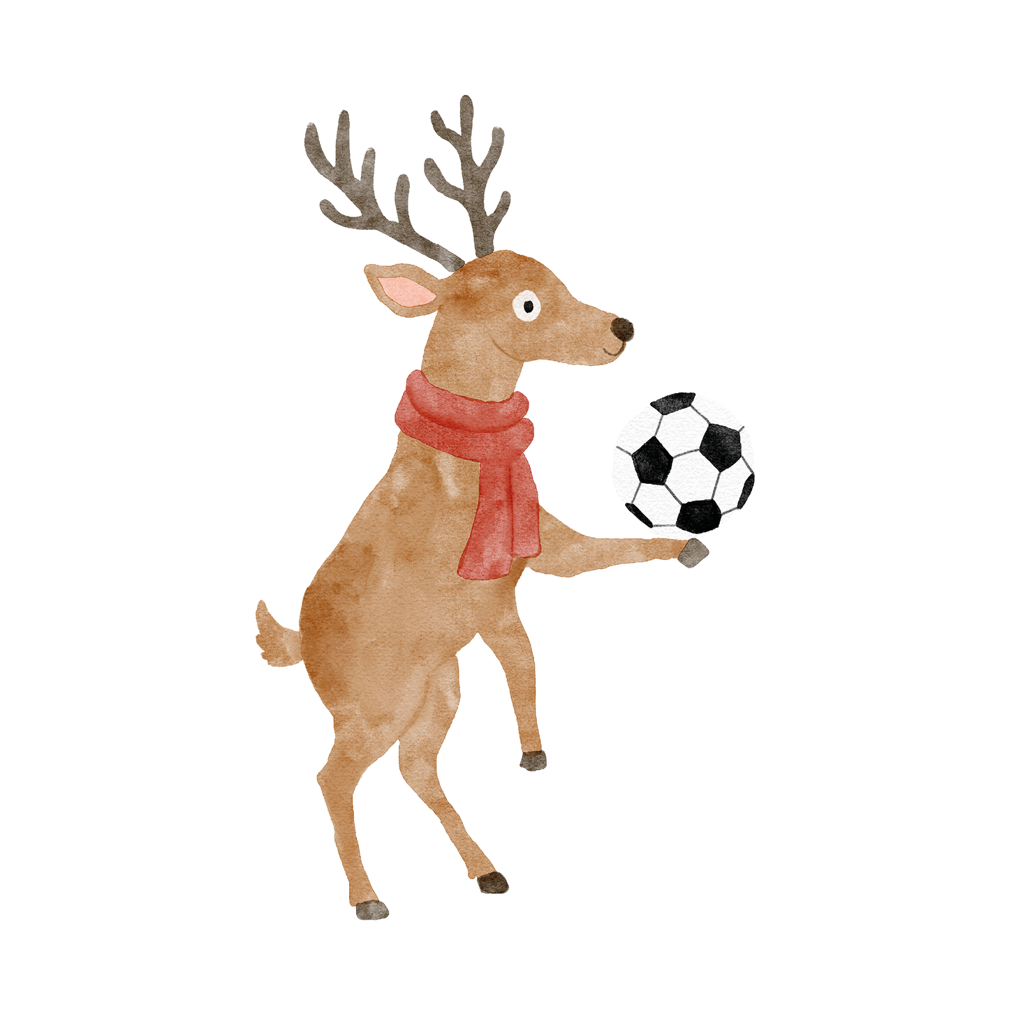 Bügelbild: Hirsch mit Fußball