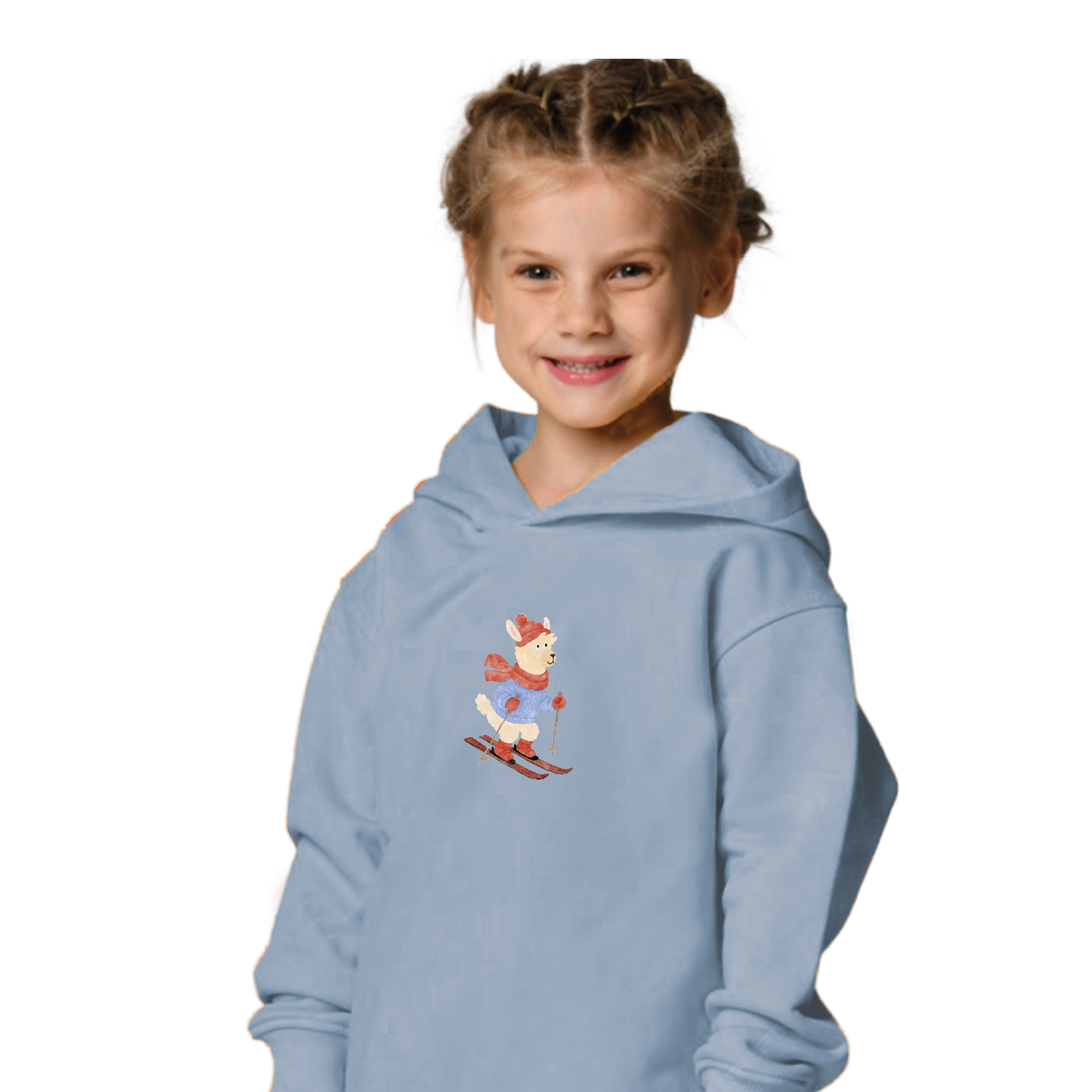 Bügelbild: Ski Lama