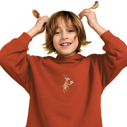 Bügelbild: Hirsch mit Fußball