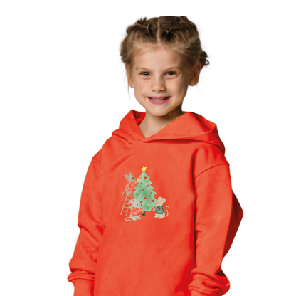 Bügelbild: Mäuse schmücken Weihnachtsbaum