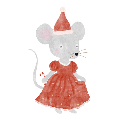 Bügelbild: Weihnachtsmaus