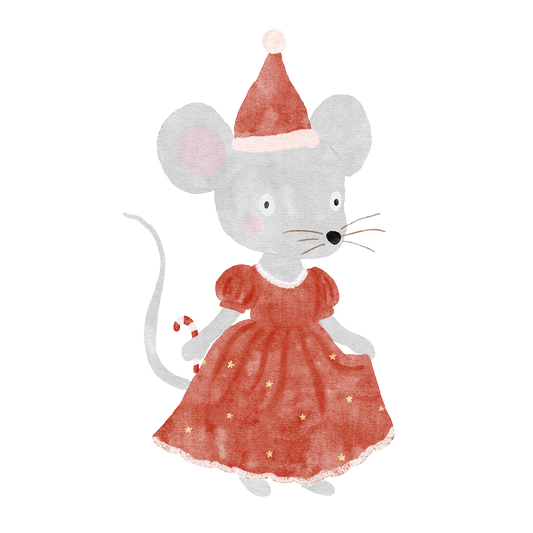 Bügelbild: Weihnachtsmaus