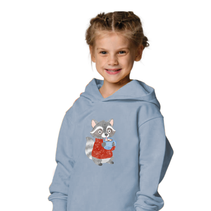 Bügelbild: Waschbär mit Kakao