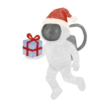 Bügelbild: Weihnachts-Astronaut